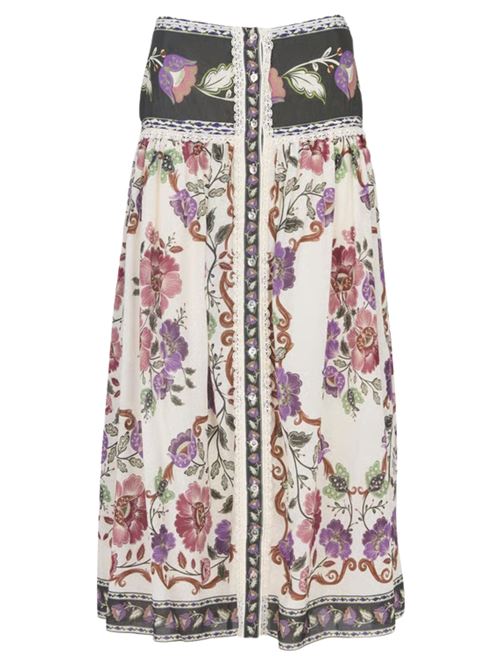 Rococo midi skirt FARM RIO | 344235ROCOCOFLOWERSCREAM26091